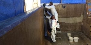 Laminate construction for GRP lining